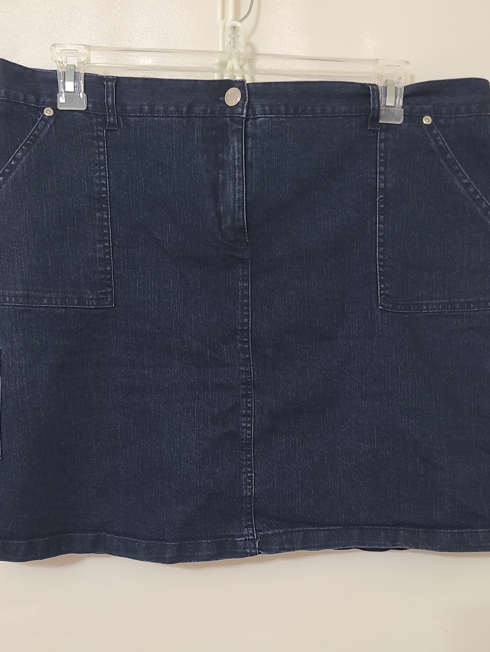 Hearts of Palm Women's Classic Dark Blue Denim Cargo Mini Skirt/Skort - Size 18